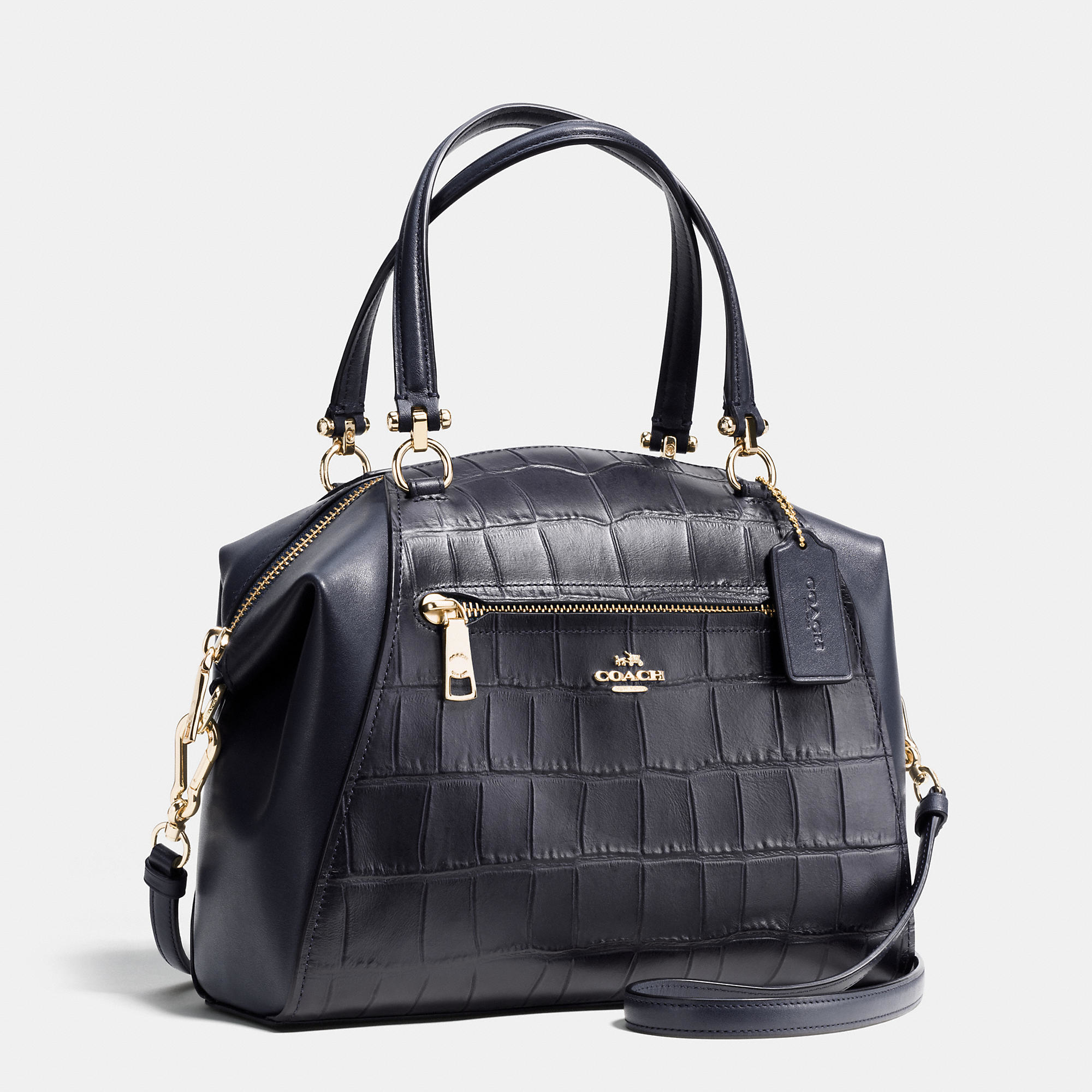 coach crocodile bag black